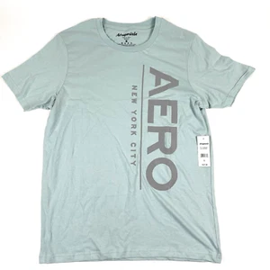 Aeropostale Men's T-Shirt Short Sleeve 100% Cotton Size L blue - Picture 1 of 3