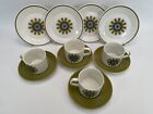 Vintage J &G Meakin Galaxy 4 Trios Cups Saucers and Side Plates Jessie Tait 70's