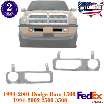 Juego de embellecedores de bisel protector de mira antiniebla para Dodge Ram 1994-2001 Foto 1 de 4