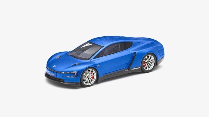 RARE VW XL SPORT MOTORE DUCATI RACING BLUE CONCEPT CAR 1:43 SPARK (DEALER MODEL) - Image 1 of 1