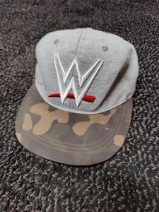 WWE ADULT SIZE GENUINE SNAPBACK GRAY & CAMO CAP HAT WRESTLERS UNDER BILL - 2014 - Picture 1 of 3