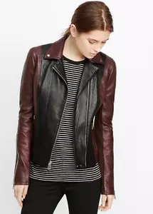 VXS NUEVA CON ETIQUETAS VINCE COLORBLOCK CHAQUETA DE CUERO TALLA XS $1,295 - Imagen 1 de 1