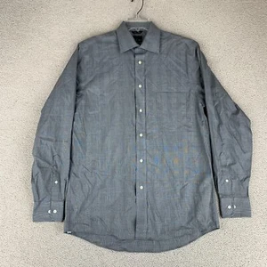 Chaps Classic Fit Non-Iron Dress Shirt Men's 15.5 34/35 Long Sleeve Gray Plaid - Picture 1 of 7