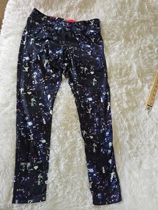 Women’s Active Wear Leggings Size Large Galaxy Pattern Ankle Length - Picture 1 of 10