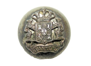 1875 Spanish Infantry Coat of Arms Military Uniform Button - Picture 1 of 2