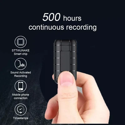 Mini Activated Spy Audio Recorder Voice Office Listening Device 500 Hours 64GB - Image 1 of 4
