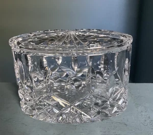 Waterford Crystal Lismore Oval Lidded Trinket Box 5” Signed - Picture 1 of 7