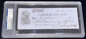 Eliphalet Remington "Remington Arms Founder" signed autographed check PSA Rare!! - Picture 1 of 5