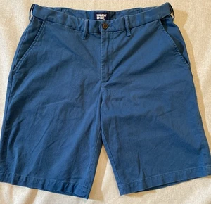 Eddie Bauer Shorts Mens 36” Blue 10” Inseam Chino Flat Front Preppy 5 Pocket - Picture 1 of 6