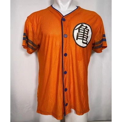 Camiseta deportiva de béisbol Dragon Ball Z Goku oficial cosplay naranja para hombre GRANDE Foto 1 de 4