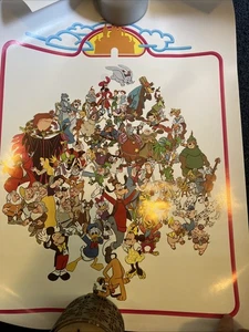 Vintage Walt Disney Productions Character Poster Wall Art Decoration Collectible - Picture 1 of 6