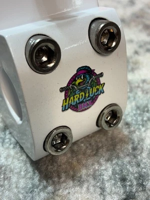 Hard Luck Bmx Hollow Bolt Freestyle Quill Stem 21.1mm/22.2mm White - Image 1 of 3