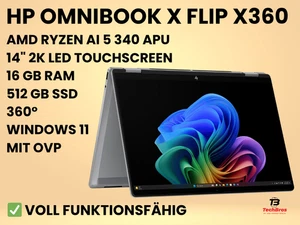 HP OmniBook 16 GB RAM / 512 GB SSD AMD Ryzen AI 5 340 APU - Bild 1 von 10