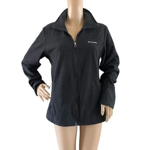 Columbia Womens Sportswear Full Zip Black Jacket Size Large - Picture 1 of 4