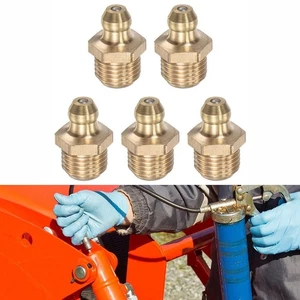 5 Pcs Brass Grease Fitting Accessories M10 x 1mm Thread for Industrial Use - Picture 1 of 12