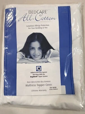 Funda de colchón BedCare All Cotton Allergy System BugShield® cremallera 39"X80"X4" Foto 1 de 4