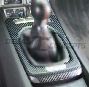 Camaro 2010-2015 fibra de carbono palanca de cambios bisel acento calcomanía cubierta envoltura transmisión automática - Imagen 1 de 3