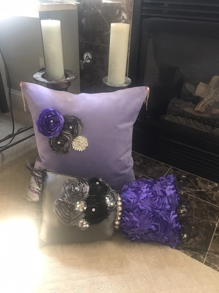 custom made Unique pillows  Blingtasticdesign LARGE pillow , Insert Included. - Image 1 of 4