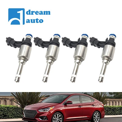 4x Inyector de Combustible Nuevo Ajuste para Hyundai Accent Veloster Kia Rio Soul 1.6L 12-17 Foto 1 de 4