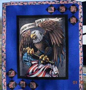 Eagle  Quilt, These Colors Don't Run Quilt, Quilt of Valore, American Quilt - Picture 1 of 8