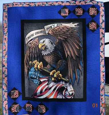 Eagle  Quilt, Veteran’s Day Gift, Quilt, Quilt of Valore, American Quilt - Image 1 of 4
