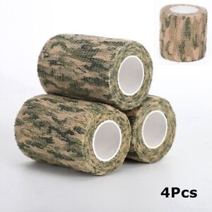 4Pcs Self-adhesive Army Camouflage Hunting Rifle Wrap Camo Bandage Stealth Tape