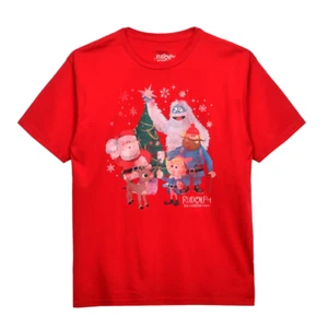 Camiseta Rudolph el reno nariz roja manga corta adulto talla XL - Imagen 1 de 3
