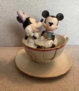 Lenox Disney Mickey's Teacup Twirl with Minnie Mouse Figurine No Box - Picture 1 of 3