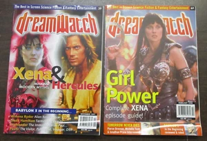 LOT OF 2 DREAMWATCH UK MAGAZINES WITH XENA PRINCESS WARRIOR & HERCULES #'s 39 42 - Bild 1 von 2