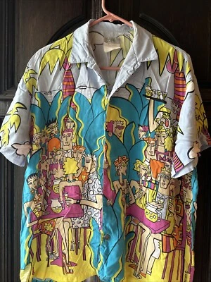 Vintage Espirit Pop Art Button Up Shirt Resnicoff Collar - Image 1 of 4