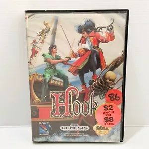 Hook + Box & Manual - Sega Genesis - Tested & Working - Free Postage - Picture 1 of 5