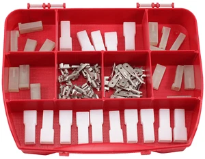 Fastin-Faston 1 Polig 1,0-2,5 mm² AMP Stecker Nylon Steckverbinder Verbinder Box - Bild 1 von 2