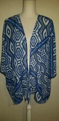 Maurices Chiffon Poncho  Blue Diamond  One Size NWT.  - Image 1 of 4