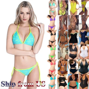 Women One-Piece Swimsuit Bikini Swimwear Monokini Swim Suit Regular To PLUS SIZE - Picture 1 of 49