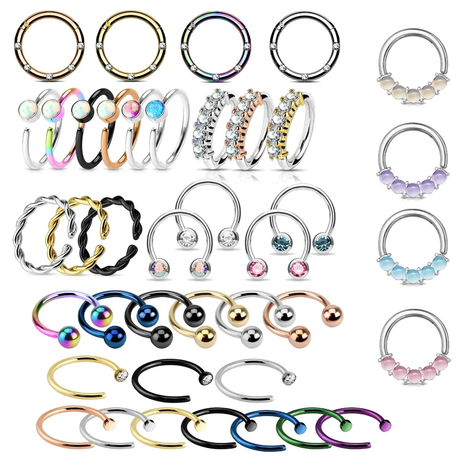 Piercing Naso Anello per il Helix Trago Orecchio Setto Cartilagine N1 - Immagine 1 di 1