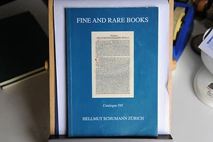 FINE AND RARE BOOKS - CATALOQUE 595 - HELLMUT SCHUMANN ZURICH - Picture 1 of 1
