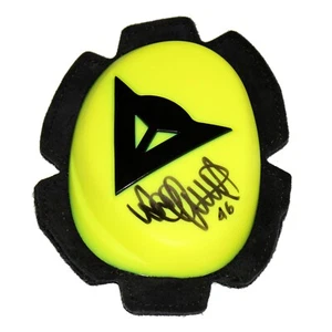 Valentino Rossi Signed Dainese Yellow Knee Slider Saponetta Autografata Coa - Foto 1 di 2