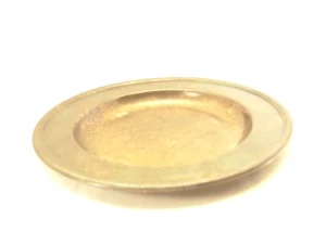 Plato antiguo vintage chapado en plata 10 1/4 pulgadas alrededor del borde estriado - Imagen 1 de 3