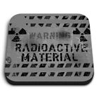 Square MDF Magnets - BW - Warning Radioactive Chernobyl  #42070