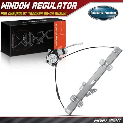 Regulador de janela de energia com motor para Chevrolet Tracker 99-04 Suzuki dianteiro direito - Imagem 1 de 4