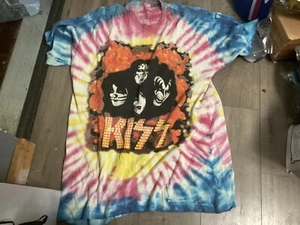 VTG 1990s 1996 Kiss Alive Tour Band T-Shirt 2XL Tye died - Picture 1 of 2