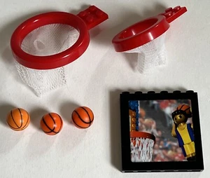 Mega Bloks NBA Sports Basketball Hoops, Balls, 1x6x5 TV Screen Wall Panel Parts - Picture 1 of 2
