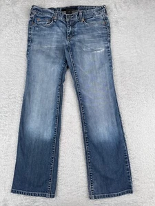 Calvin Klein Jeans Women 6 Blue Denim Bootcut Leg Low Rise Cotton Blend 30x30 - Picture 1 of 17