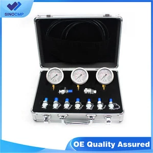 SINOCMP 3 Gauge Common Hydraulic Pressure Test Tool Hydraulic Pressure Gauge Kit - Picture 1 of 7