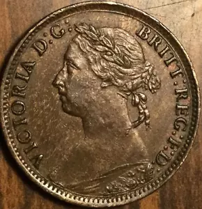 1885 UK GB GREAT BRITAIN FARTHING COIN - Picture 1 of 2