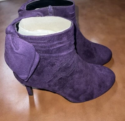 BOTÍN MUJER NEWPORT NEWS MORADO GAMUZA TACÓN TALLA 6 Foto 1 de 4