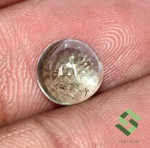 Certified Natural Green Tourmaline Round Cabochon 8 mm 2.60 CTS Loose Gemstone - Picture 1 of 6