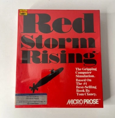 RED STORM RISING By Microprose for Atari 520/1040/MEGA SEALED NOS Tom Clancy - Image 1 of 4