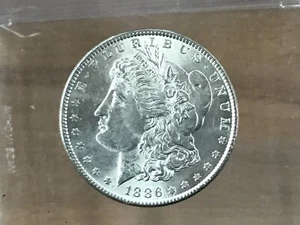 1886 Morgan Silver Dollar Brilliant Uncirculated B0224 - Picture 1 of 6