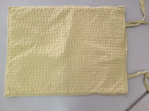 Pottery Barn "Pick-Stitch - Yellow-Green" Linen Quilted Standard Sham - Picture 1 of 2